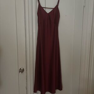 NWOT Free People Burgundy Slip Dress
